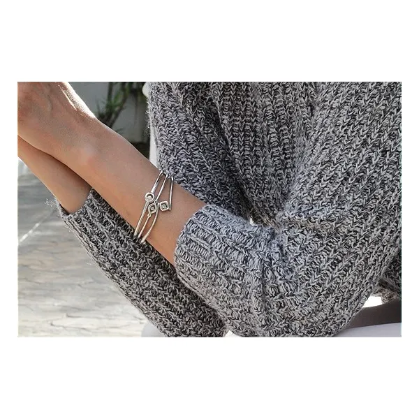 0.05 Diamond Bangle in Sterling Silver Image 2 Conti Jewelers Endwell, NY