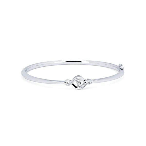 0.05 Diamond Bangle in Sterling Silver Conti Jewelers Endwell, NY