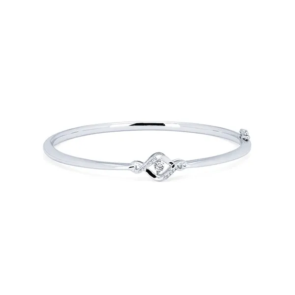 0.05 Diamond Bangle in Sterling Silver Conti Jewelers Endwell, NY