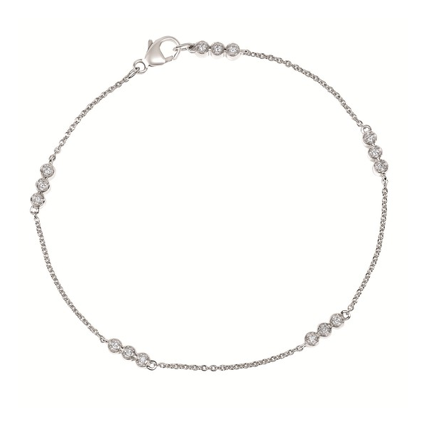 SS 0.1cttw Diamond Station Bracelet Conti Jewelers Endwell, NY