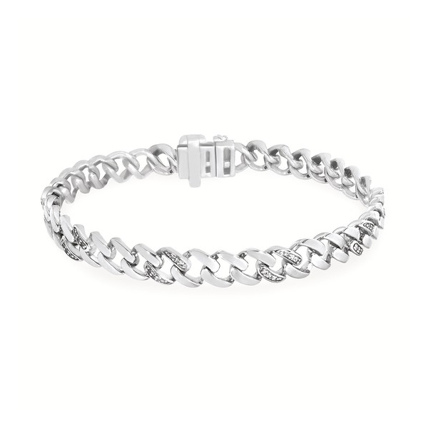 SS 0.25cttw Dia Cuban Link Bracelet Conti Jewelers Endwell, NY