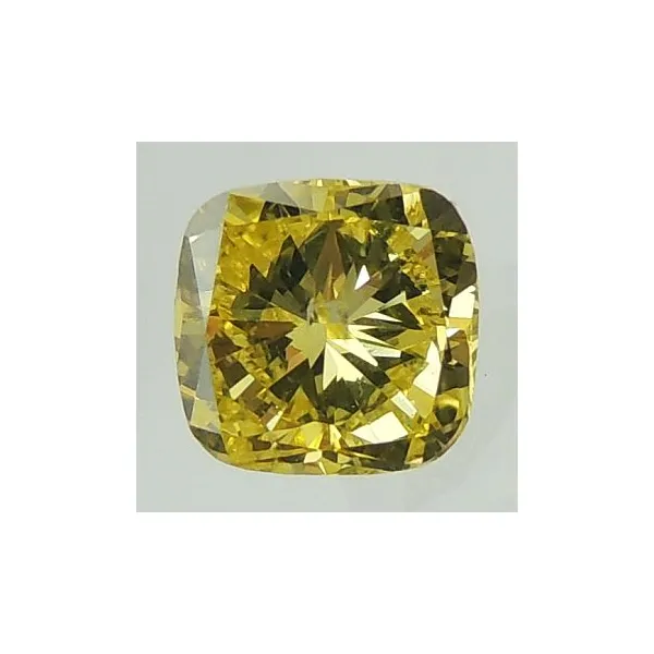 .94CT Cushion Natural Treated Yellow Vivid Diamond Conti Jewelers Endwell, NY