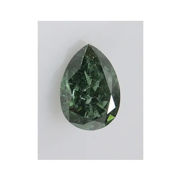 1.00CT Pear Shaped Natural Treated Vivid Green Diamond Conti Jewelers Endwell, NY