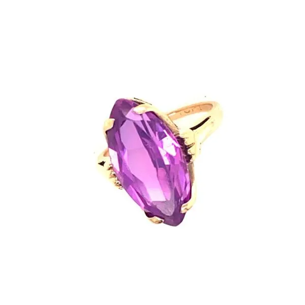 Marquise Amethyst Ring set in 14k Yellow Gold Conti Jewelers Endwell, NY