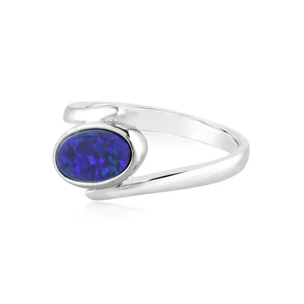 Sterling Silver Australian Blue Opal Ring Conti Jewelers Endwell, NY