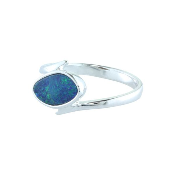 Sterling Silver Australian Green Opal Ring Conti Jewelers Endwell, NY