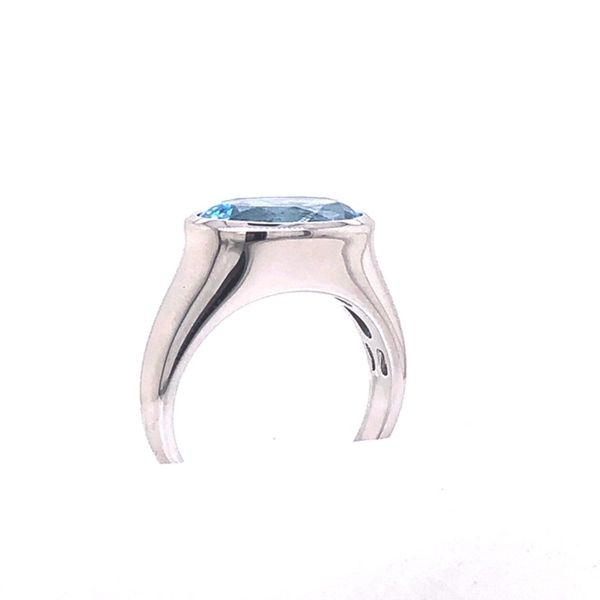 Oval Cut Blue Topaz Ring in Sterling Silver Image 2 Conti Jewelers Endwell, NY