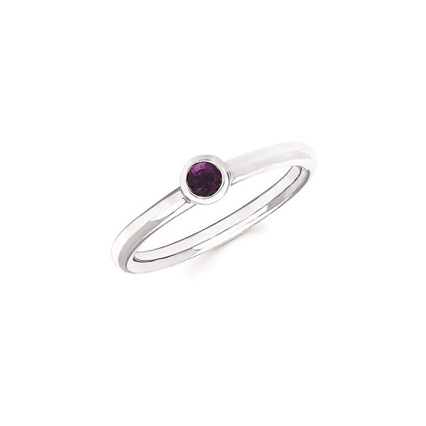 Amethyst Bezel Set Stacking Ring Conti Jewelers Endwell, NY