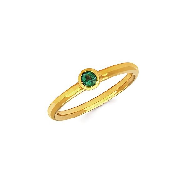 Emerald Bezel Set Ring Conti Jewelers Endwell, NY