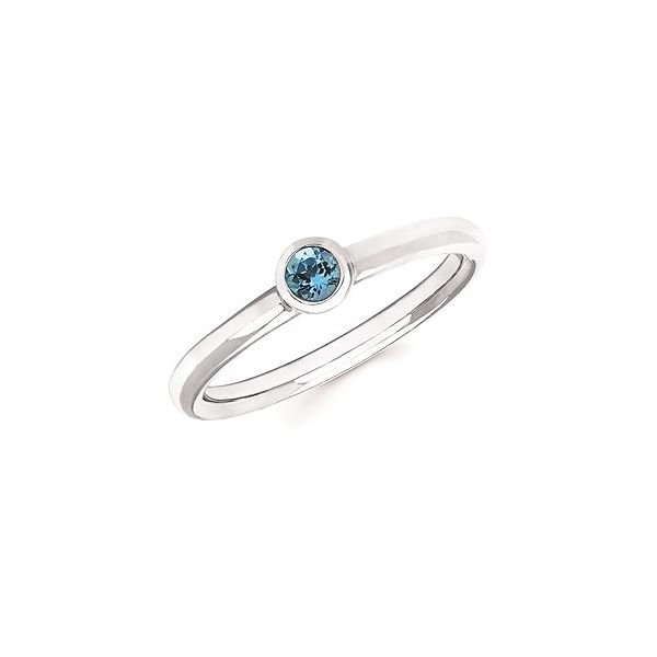 Blue Topaz Bezel Set Ring Conti Jewelers Endwell, NY
