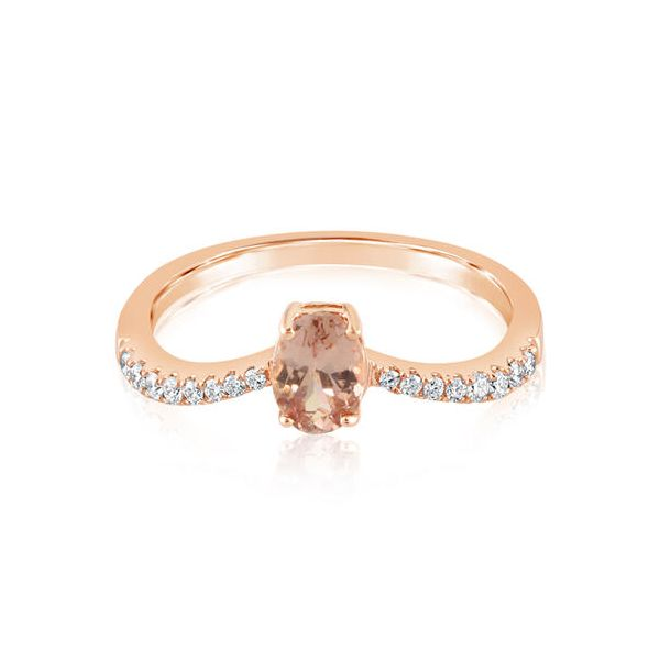 14k Rose Gold Lotus Garnet & Diamond Ring Conti Jewelers Endwell, NY