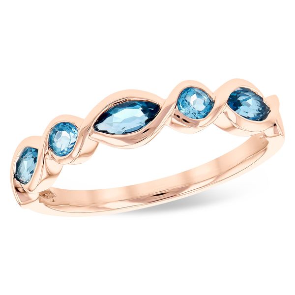Blue Topaz Stacking Band in 14k Rose Gold Conti Jewelers Endwell, NY