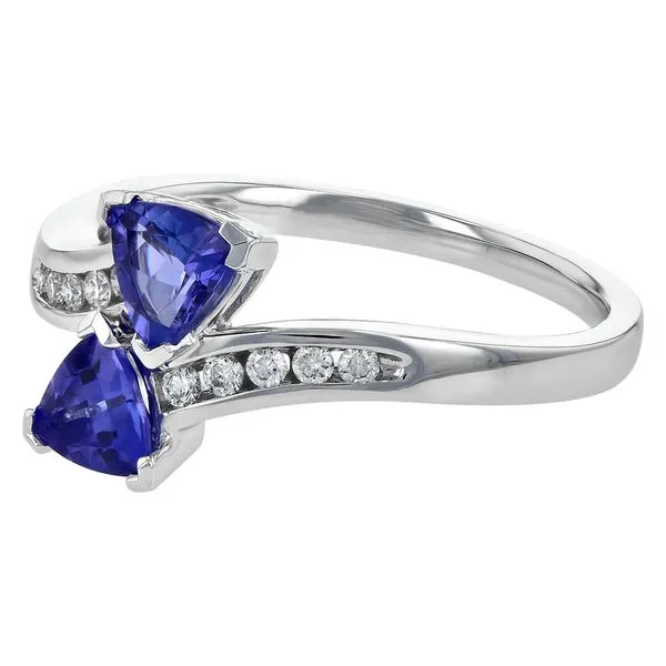 .77cttw Tanzanite & Diamond Trillion Ring in 14k White Gold Image 2 Conti Jewelers Endwell, NY