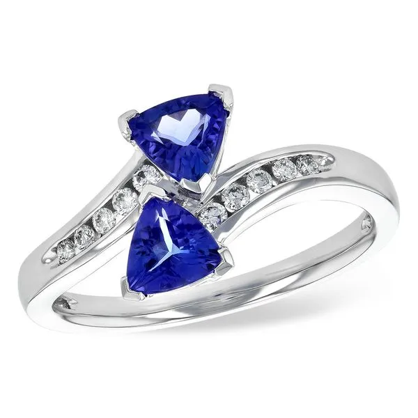 .77cttw Tanzanite & Diamond Trillion Ring in 14k White Gold Conti Jewelers Endwell, NY