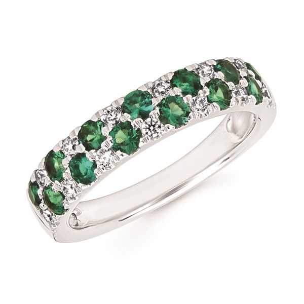 1.24 Tgw. Emerald And Diamond Fashion Ring In 14K Gold (Includes 1/4 Ctw. Diamonds) Conti Jewelers Endwell, NY