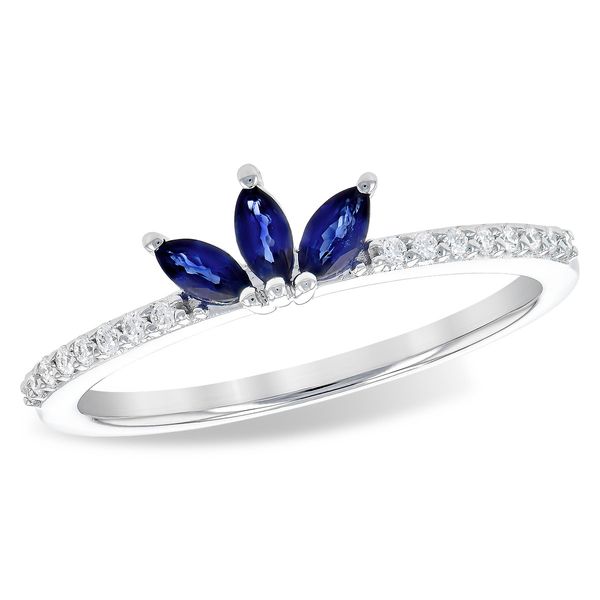 14k White Gold Sapphire Tiara Ring Conti Jewelers Endwell, NY