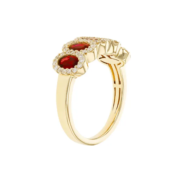 1.80ct. tw. Ruby & Diamond Anniversary Band Image 2 Conti Jewelers Endwell, NY