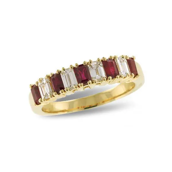 Emerald Cut Ruby and Diamond Anniversary Band (1.60ct. tw) Conti Jewelers Endwell, NY