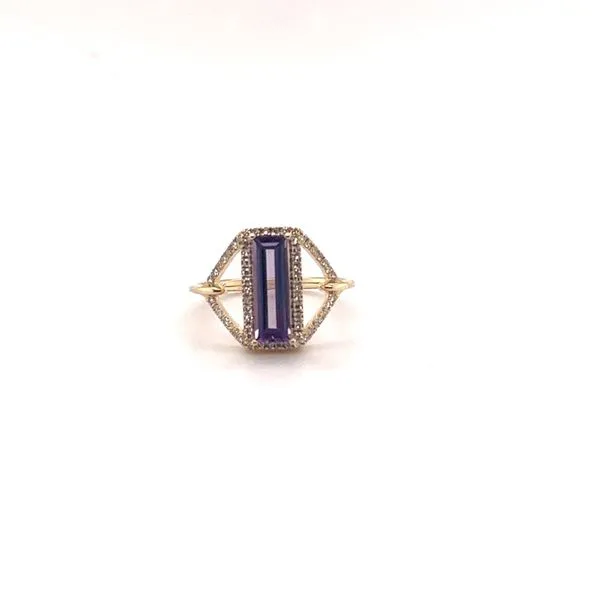 Emerald-Cut Amethyst and Diamond Ring Conti Jewelers Endwell, NY