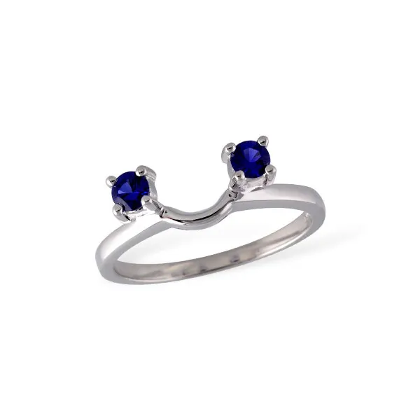 Blue Sapphire Enhancer Ring (.34ct. tw.) in 14k White Gold Conti Jewelers Endwell, NY