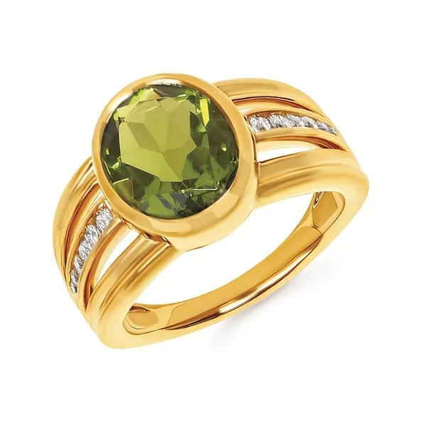 4 1/8ct. tw. Peridot & Diamond Ring in 14k Yellow Gold Conti Jewelers Endwell, NY