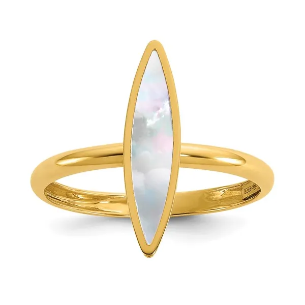 Mother of Pearl Marquis Ring in 14k Yellow Gold Conti Jewelers Endwell, NY