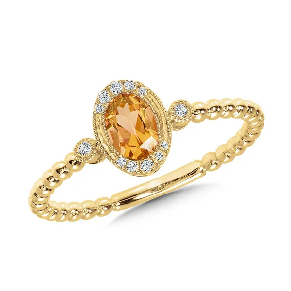 1/2 Ctw. Citrine & Diamond Ring in 14k Rose Gold Conti Jewelers Endwell, NY