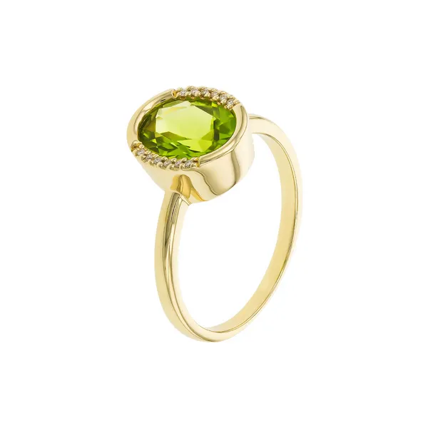 1 3/4ct. tw. Peridot & Diamond Ring in 14k Yellow Gold Image 2 Conti Jewelers Endwell, NY
