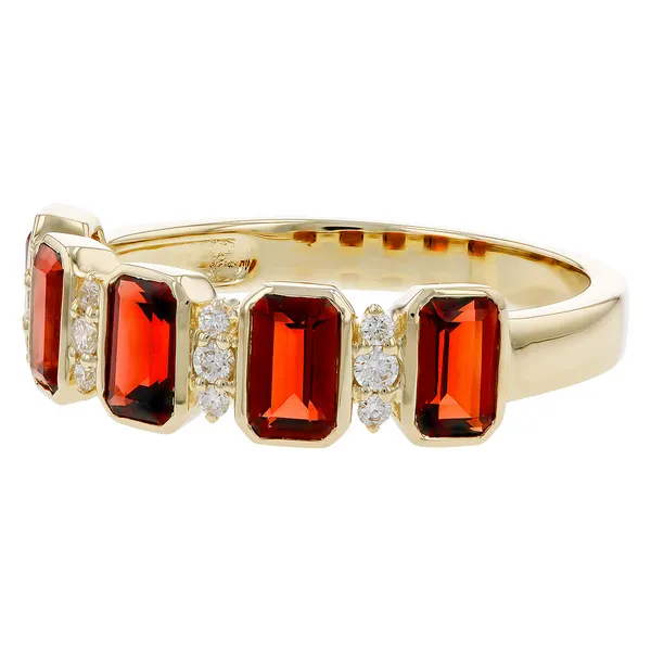 1.74ct. tw. Garnet & Diamond Ring in 14k Yellow Gold Image 3 Conti Jewelers Endwell, NY