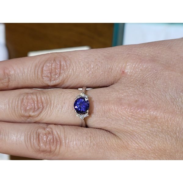 14k WG 1.66 Tanzanite & Diamond Ring Image 2 Conti Jewelers Endwell, NY