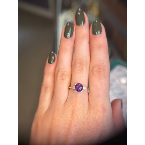 14k Yellow Gold 1.15cttw Amythest & Diamond Ring Image 2 Conti Jewelers Endwell, NY