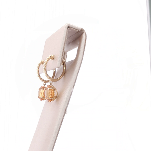 14k YG 3.09cttw Citrine Clover Dangle Earrings Image 2 Conti Jewelers Endwell, NY