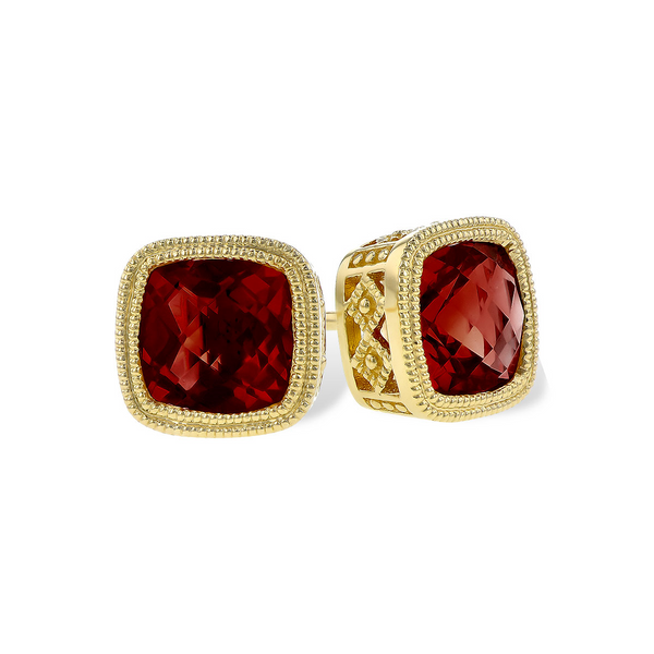2 1/2 Ctw. Garnet Stud Earrings in 14k Yellow Gold Conti Jewelers Endwell, NY