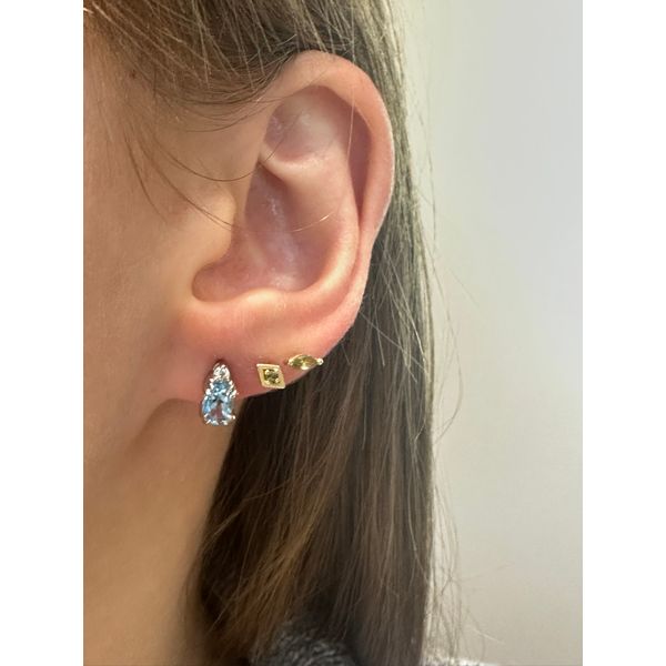 10k WG 0.04cttw Dia & Topaz Studs Image 2 Conti Jewelers Endwell, NY