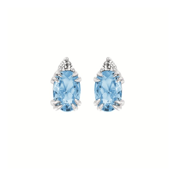 10k WG 0.04cttw Dia & Topaz Studs Conti Jewelers Endwell, NY