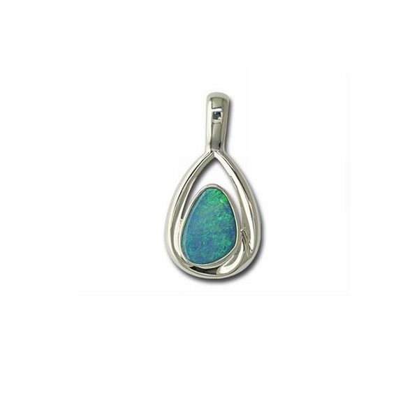 Australian  Opal Doublet Pendant in Sterling Silver Conti Jewelers Endwell, NY