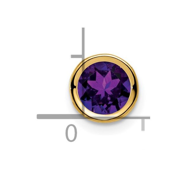 6mm Amethyst Bezel Slider Pendant in 14k Yellow Gold Image 3 Conti Jewelers Endwell, NY