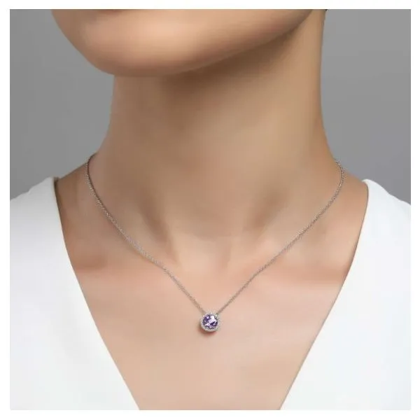 February Birthstone Necklace Image 2 Conti Jewelers Endwell, NY