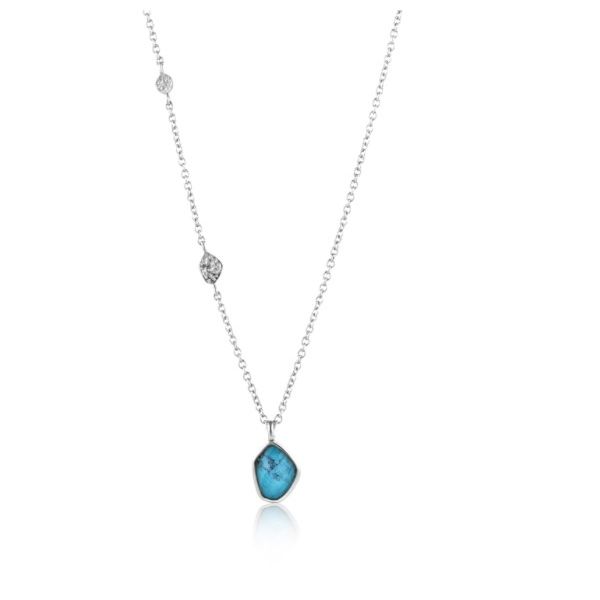 Turquoise Pendant Silver Necklace Conti Jewelers Endwell, NY