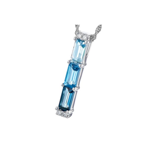 1.26 cttw Sky, Swiss, & London Blue Topaz Pendant Necklace Image 2 Conti Jewelers Endwell, NY