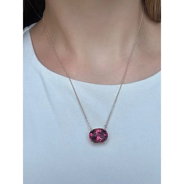 11.16ct Pink Tourmaline Necklace in 14k Yellow Gold Conti Jewelers Endwell, NY