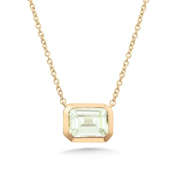 White Topaz Emerald-Cut Necklace in 10k Yellow Gold Conti Jewelers Endwell, NY