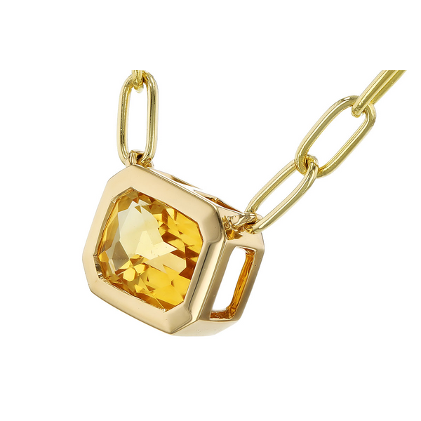 .86 Ct. Citrine Necklace in 14k Yellow Gold, 18