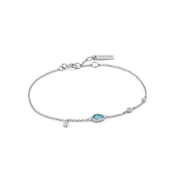 Turquoise Discs Silver Bracelet Conti Jewelers Endwell, NY
