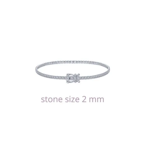 Classic Tennis Bracelet in Sterling Silver Bonded with Platinum Conti Jewelers Endwell, NY