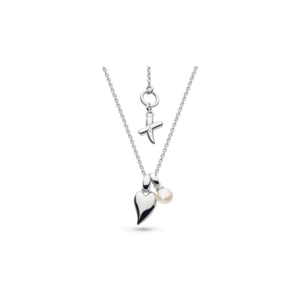 Desire Kiss Mini Heart Pearl Necklace Conti Jewelers Endwell, NY