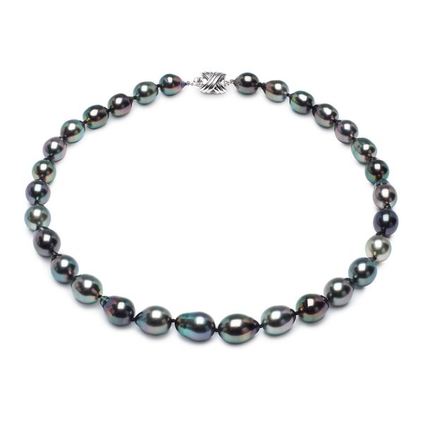 9 x 11mm Baroque Tahitian Pearl Strand with 14k White Gold Clasp Conti Jewelers Endwell, NY