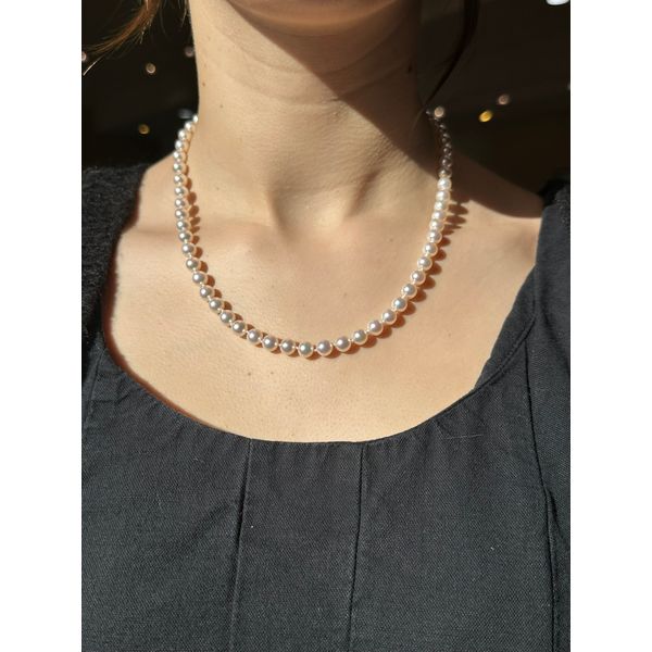 6.5 - 7mm Japanese Cultured Pearl Necklace in 14k Yellow Gold Image 2 Conti Jewelers Endwell, NY