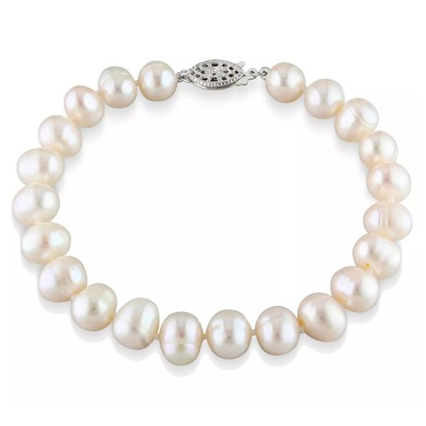 Round Freshwater Pearl Bracelet in Sterling Silver Conti Jewelers Endwell, NY