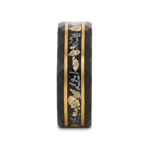 INFINIA Black Tungsten Band with Meteorite Inlay - 8mm Image 2 Conti Jewelers Endwell, NY